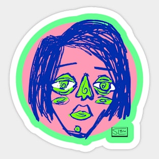 Watermelon sketchy face Sticker